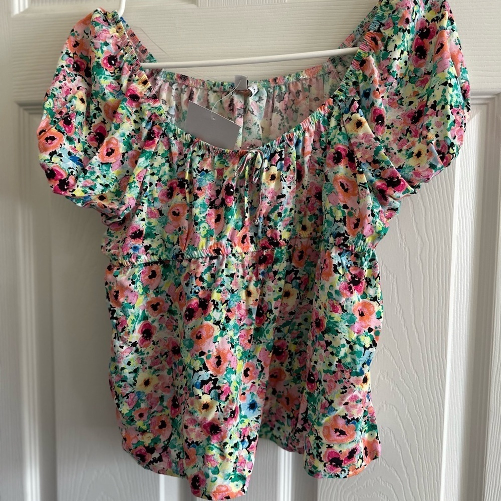 Nordstrom Love, Fire Multicolor Floral Blouse
